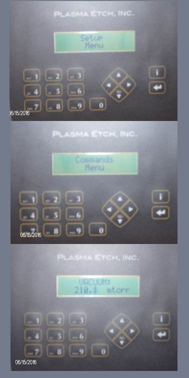 Images of PE-50 control panel